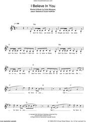Cover icon of I Believe In You sheet music for voice and other instruments (fake book) by Kylie Minogue, Jason Sellards and Scott Hoffman, intermediate skill level