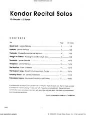 Cover icon of Kendor Recital Solos - Eb Alto Saxophone - Solo Book sheet music for alto saxophone solo, intermediate skill level