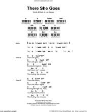 Cover icon of There She Goes sheet music for piano solo (chords, lyrics, melody) by The La's and Lee Mavers, intermediate piano (chords, lyrics, melody)