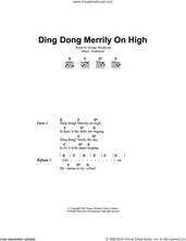 Cover icon of Ding Dong! Merrily On High sheet music for guitar (chords) by George Woodward and Miscellaneous, intermediate skill level
