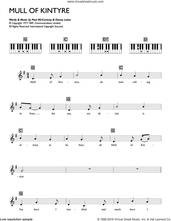 Cover icon of Mull Of Kintyre sheet music for piano solo (chords, lyrics, melody) by Wings, Denny Laine and Paul McCartney, intermediate piano (chords, lyrics, melody)