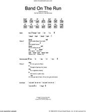 Cover icon of Band On The Run sheet music for guitar (chords) by Wings and Linda McCartney, intermediate skill level