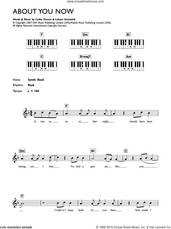 Cover icon of About You Now sheet music for piano solo (chords, lyrics, melody) by Sugababes, Cathy Dennis and Lukasz Gottwald, intermediate piano (chords, lyrics, melody)