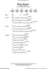 Cover icon of Raw Power sheet music for guitar (chords) by Iggy Pop, James Osterberg and James Williamson, intermediate skill level
