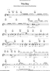 Cover icon of This Boy (Ringo's Theme) sheet music for voice and other instruments (fake book) by The Beatles, John Lennon and Paul McCartney, intermediate skill level
