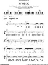Cover icon of In The End sheet music for piano solo (chords, lyrics, melody) by Linkin Park, Brad Delson, Chester Bennington, Joseph Hahn, Mike Shinoda and Rob Bourdon, intermediate piano (chords, lyrics, melody)
