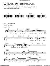 Cover icon of When You Say Nothing At All sheet music for piano solo (chords, lyrics, melody) by Ronan Keating, Don Schlitz and Paul Overstreet, intermediate piano (chords, lyrics, melody)