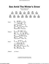 Cover icon of See Amid The Winter's Snow sheet music for guitar (chords) by Edward Caswall, Miscellaneous and John Goss, intermediate skill level