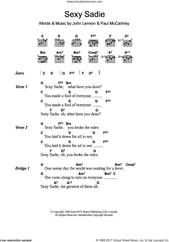 Cover icon of Sexy Sadie sheet music for guitar (chords) by The Beatles, John Lennon and Paul McCartney, intermediate skill level