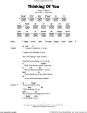 Cover icon of Thinking Of You sheet music for guitar (chords) by The Colourfield, Terry Hall and Toby Lyons, intermediate skill level