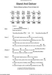 Cover icon of Stand And Deliver sheet music for guitar (chords) by Adam & The Ants, Adam Ant and Marco Pirroni, intermediate skill level