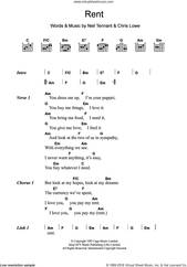 Cover icon of Rent sheet music for guitar (chords) by Pet Shop Boys, Chris Lowe and Neil Tennant, intermediate skill level