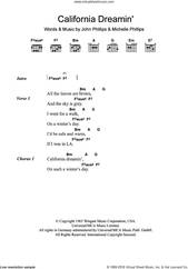 Cover icon of California Dreamin' sheet music for guitar (chords) by Bobby Womack, The Mamas & The Papas, John Phillips and Michelle Phillips, intermediate skill level