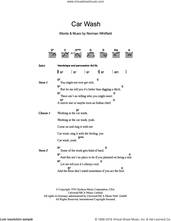 Cover icon of Car Wash sheet music for guitar (chords) by Rose Royce, Christina Aguilera and Norman Whitfield, intermediate skill level