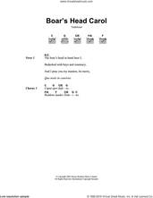 Cover icon of The Boar's Head Carol sheet music for guitar (chords), intermediate skill level