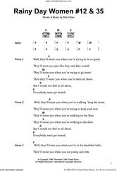 Cover icon of Rainy Day Women #12 and 35 sheet music for guitar (chords) by Bob Dylan, intermediate skill level