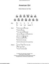 Cover icon of American Girl sheet music for guitar (chords) by Tom Petty and Tom Petty And The Heartbreakers, intermediate skill level