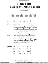 Cover icon of (There'll Be) Peace In The Valley (For Me) sheet music for guitar (chords) by Johnny Cash and Tommy Dorsey, intermediate skill level
