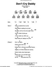 Cover icon of Don't Cry Daddy sheet music for guitar (chords) by Elvis Presley and Mac Davis, intermediate skill level