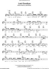 Cover icon of Last Goodbye sheet music for voice and other instruments (fake book) by Jeff Buckley, intermediate skill level