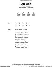 Cover icon of Jackson sheet music for guitar (chords) by Johnny Cash, June Carter, Billy Edd Wheeler and Jerry Leiber, intermediate skill level