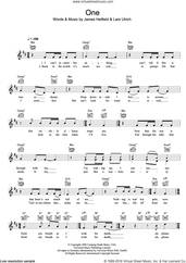 Cover icon of One sheet music for voice and other instruments (fake book) by Metallica, James Hetfield and Lars Ulrich, intermediate skill level