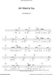 Cover icon of All I Want Is You sheet music for piano solo (chords, lyrics, melody) by U2, intermediate piano (chords, lyrics, melody)