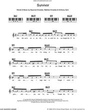 Cover icon of Survivor sheet music for piano solo (chords, lyrics, melody) by Destiny's Child, Anthony Dent, Beyonce and Mathew Knowles, intermediate piano (chords, lyrics, melody)