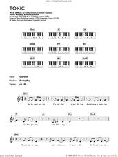 Cover icon of Toxic sheet music for piano solo (chords, lyrics, melody) by Britney Spears, Cathy Dennis, Christian Karlsson, Henrik Jonback and Pontus Winnberg, intermediate piano (chords, lyrics, melody)