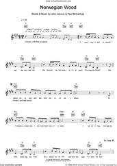Cover icon of Norwegian Wood (This Bird Has Flown) sheet music for voice and other instruments (fake book) by The Beatles, John Lennon and Paul McCartney, intermediate skill level