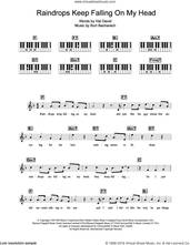 Cover icon of Raindrops Keep Falling On My Head sheet music for piano solo (chords, lyrics, melody) by Burt Bacharach and Hal David, intermediate piano (chords, lyrics, melody)