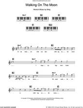 Cover icon of Walking On The Moon sheet music for piano solo (chords, lyrics, melody) by The Police and Sting, intermediate piano (chords, lyrics, melody)