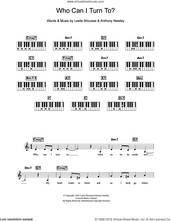 Cover icon of Who Can I Turn To? sheet music for piano solo (chords, lyrics, melody) by Tony Bennett, Anthony Newley and Leslie Bricusse, intermediate piano (chords, lyrics, melody)
