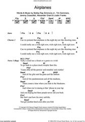 Cover icon of Airplanes (featuring Hayley Williams) sheet music for guitar (chords) by B.o.B., Hayley Williams, Alexander Grant, Bobby Ray Simmons Jr., Jeremy Dussolliet, Justin Franks and Tim Sommers, intermediate skill level
