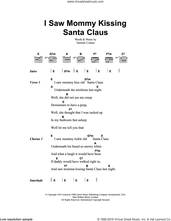 Cover icon of I Saw Mommy Kissing Santa Claus sheet music for guitar (chords) by Andy Williams, John Mellencamp and Tommie Connor, intermediate skill level