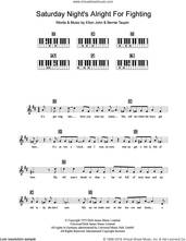 Cover icon of Saturday Night's Alright (For Fighting) sheet music for piano solo (chords, lyrics, melody) by Elton John and Bernie Taupin, intermediate piano (chords, lyrics, melody)