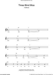 Cover icon of Three Blind Mice sheet music for voice and other instruments (fake book), intermediate skill level