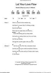 Cover icon of Let Your Love Flow sheet music for guitar (chords) by The Bellamy Brothers and Larry E. Williams, intermediate skill level