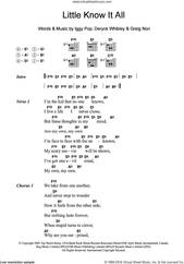 Cover icon of Little Know It All sheet music for guitar (chords) by Iggy Pop, Sum 41, Deryck Whibley and Greig Nori, intermediate skill level