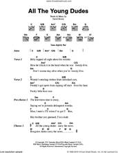 Cover icon of All The Young Dudes sheet music for guitar (chords) by David Bowie, intermediate skill level
