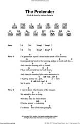 Cover icon of The Pretender sheet music for guitar (chords) by Jackson Browne, intermediate skill level