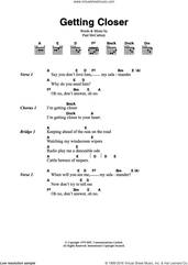 Cover icon of Getting Closer sheet music for guitar (chords) by Wings and Paul McCartney, intermediate skill level