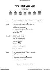 Cover icon of I've Had Enough sheet music for guitar (chords) by Wings and Paul McCartney, intermediate skill level