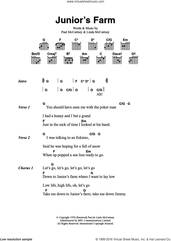 Cover icon of Junior's Farm sheet music for guitar (chords) by Wings, Paul McCartney and Linda McCartney, intermediate skill level