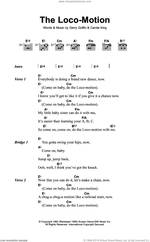 Cover icon of The Loco-Motion sheet music for guitar (chords) by Little Eva, Kylie, Carole King and Gerry Goffin, intermediate skill level