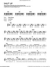 Cover icon of Shut Up sheet music for piano solo (chords, lyrics, melody) by Will Adams, Black Eyed Peas, George Pajan and Jaime Gomez, intermediate piano (chords, lyrics, melody)