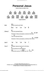 Cover icon of Personal Jesus sheet music for guitar (chords) by Depeche Mode and Martin Gore, intermediate skill level