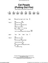 Cover icon of Cat People (Putting Out Fire) sheet music for guitar (chords) by David Bowie and Giorgio Moroder, intermediate skill level