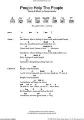 Cover icon of People Help The People sheet music for guitar (chords) by Cherry Ghost, Birdy and Simon Aldred, intermediate skill level