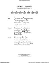 Cover icon of Do You Love Me? sheet music for guitar (chords) by The Contours and Berry Gordy, intermediate skill level